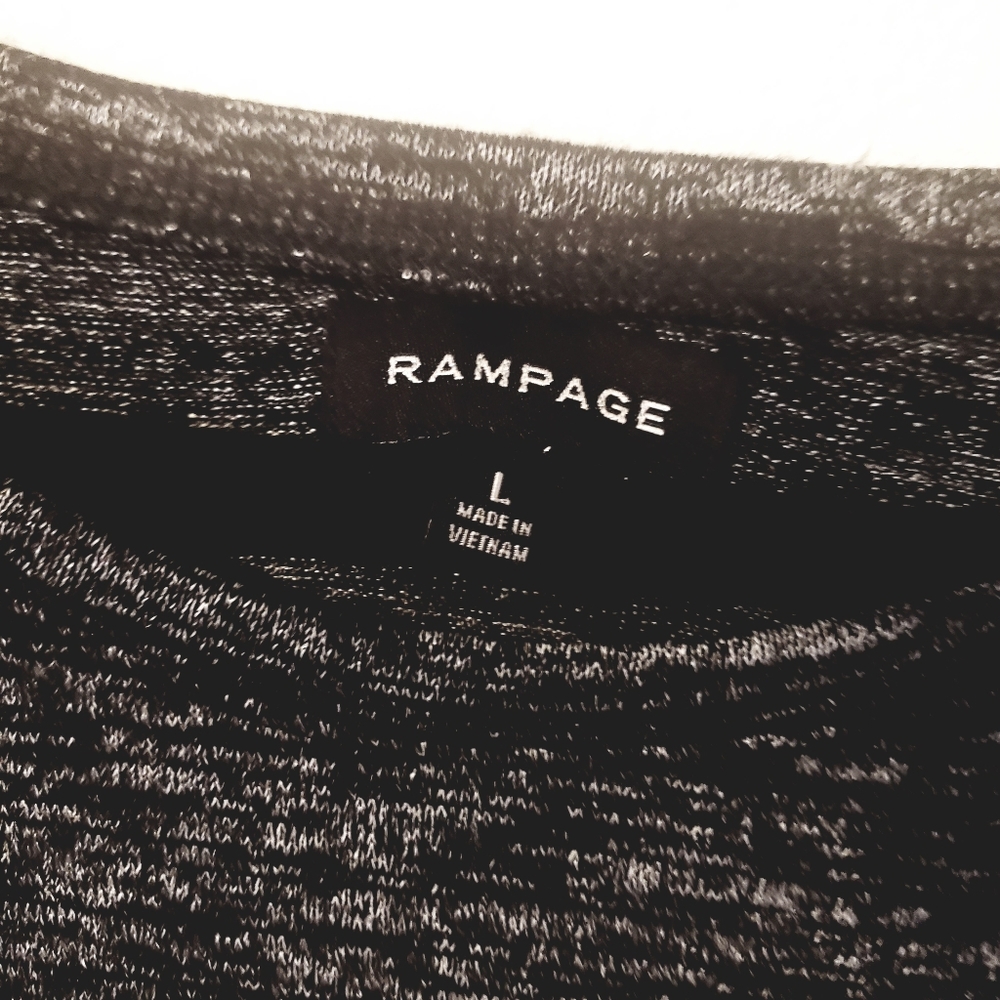 RAMPAGE Blk/Wht Var. KNIT Ruched Dress Large NEW - Picture 5 of 8